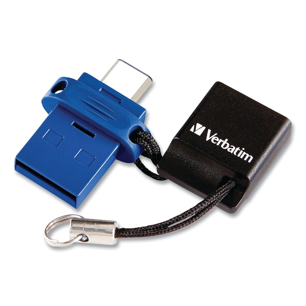 Verbatim Store n' Go Dual USB 3.0 Flash Drive for USBC Devices, 64 GB